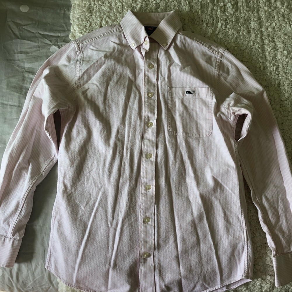 Vineyard vines stretch striped oxford